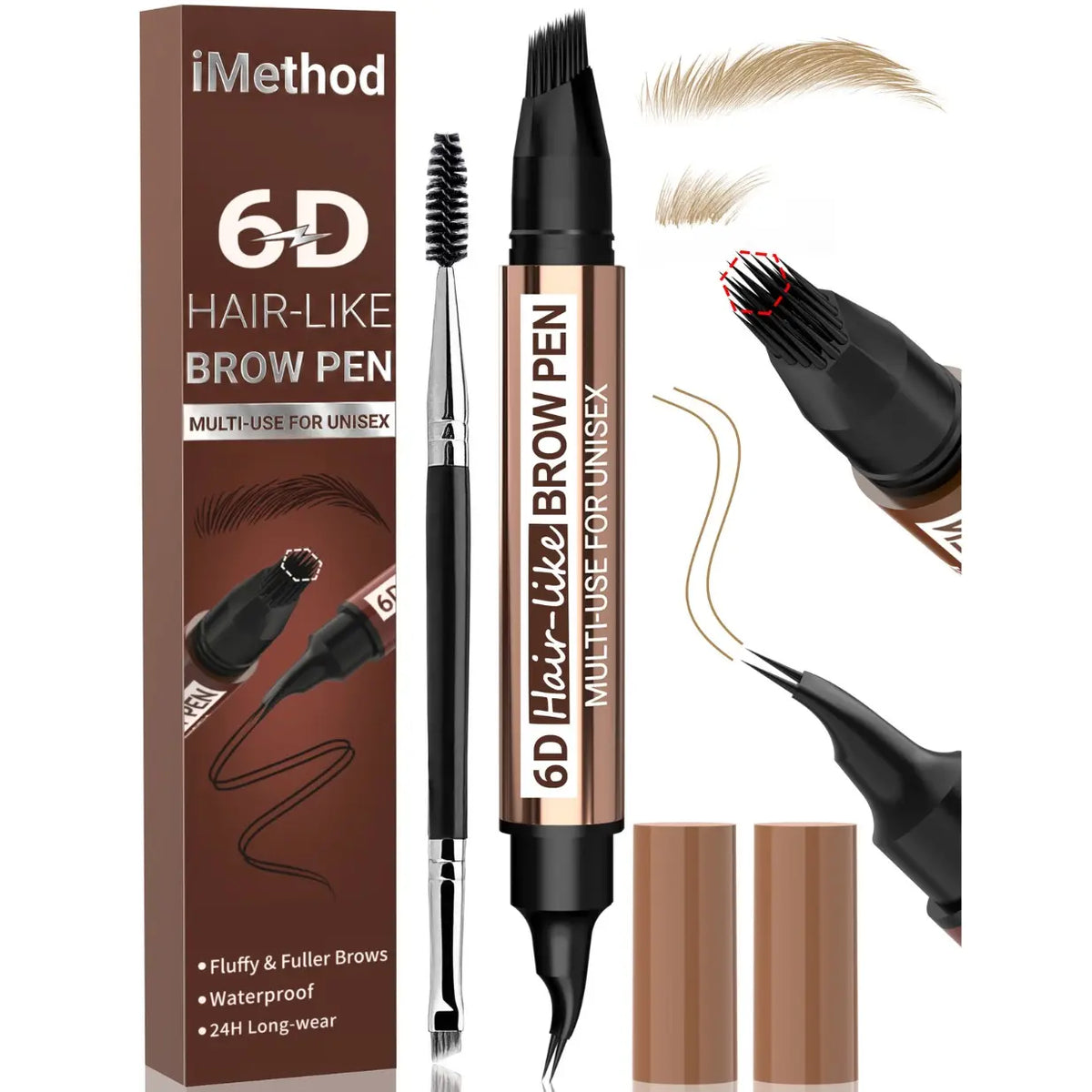 🎀6D Hair-Like Finish Multi-Use Unisex 2-in-1 Brows & Beard Pen