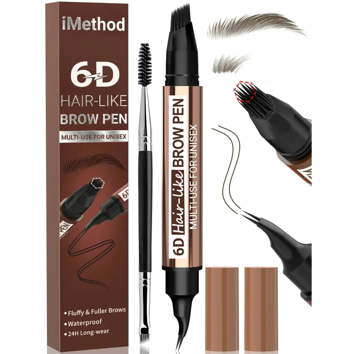 🎀6D Hair-Like Finish Multi-Use Unisex 2-in-1 Brows & Beard Pen