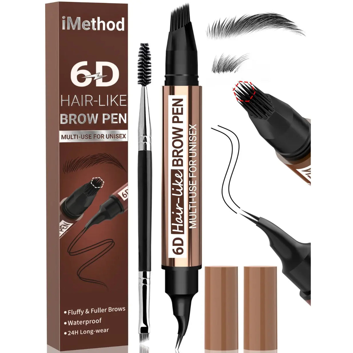🎀6D Hair-Like Finish Multi-Use Unisex 2-in-1 Brows & Beard Pen
