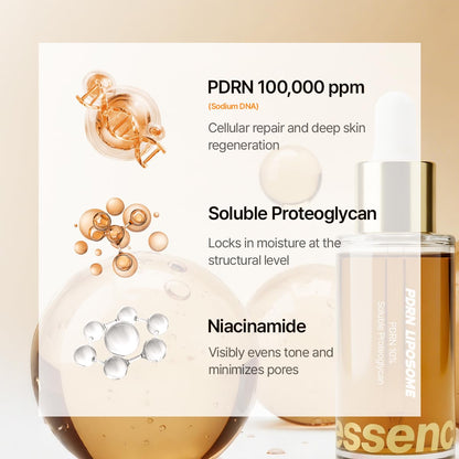 🎉Essenciel PDRN Serum, 100,000 PPM 10% PDRN Salmon DNA Nano Liposome Korean Facial Ampoule