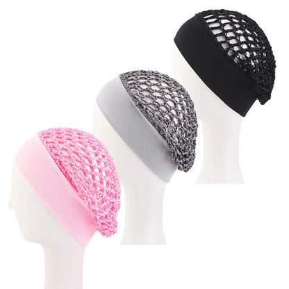 🎉3-Piece Stretchy Wide-Edge Sleeping Cap Set