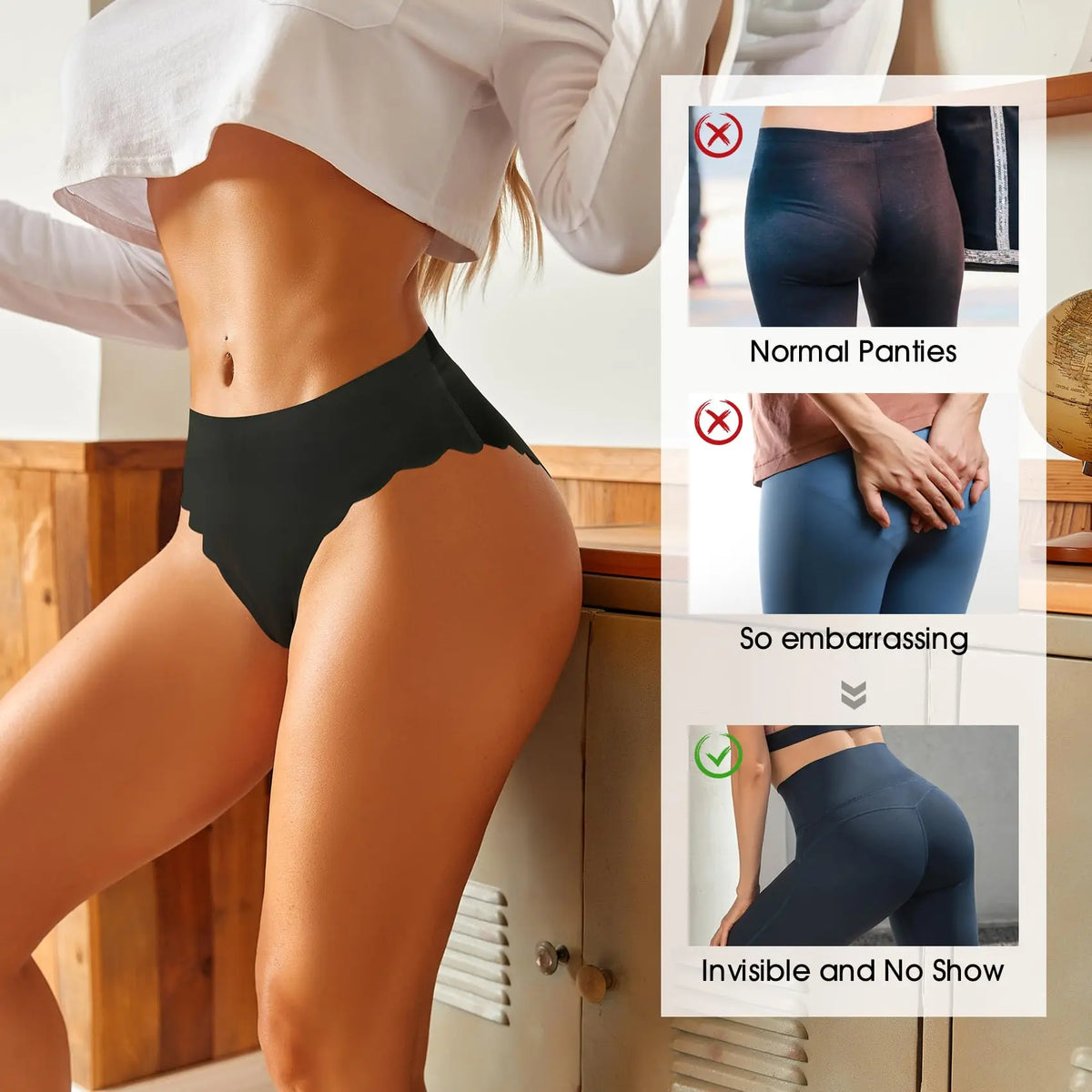 🎀Women's Ice Silk Blend Fabric Panties (5/7-Pack) – Seamless Skinny Hipster