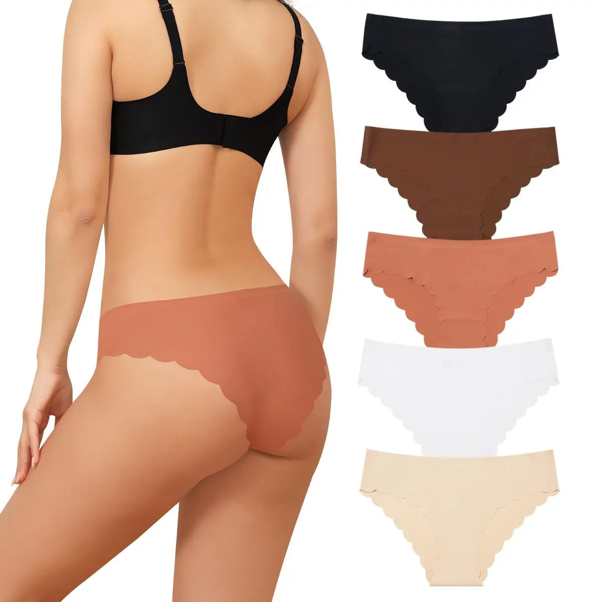 🎀Women's Ice Silk Blend Fabric Panties (5/7-Pack) – Seamless Skinny Hipster