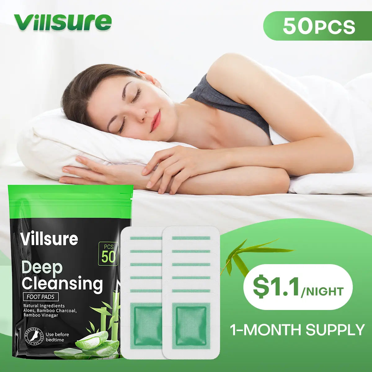 🎀Deep Cleansing Foot Pads – 30/50 Patches Natural Foot Detox