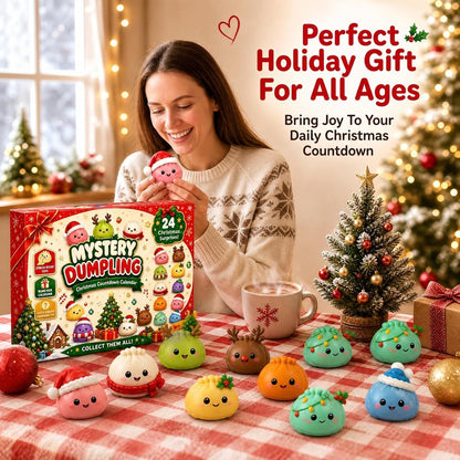🎀Christmas Mini Squishies Advent Calendar 2026 – 24-Day Dumpling Squeeze Toy Countdown Calendar