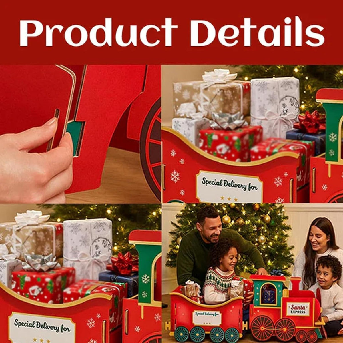 🎀Christmas Train Gift Box – DIY Santa's Gift Train, Deliver Holiday Cheer in Style