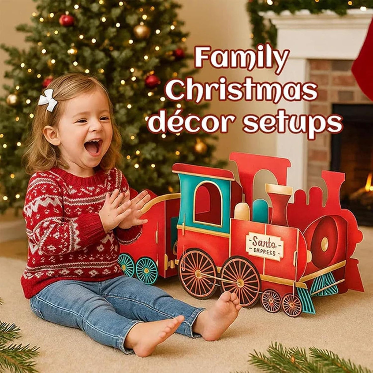 🎀Christmas Train Gift Box – DIY Santa's Gift Train, Deliver Holiday Cheer in Style