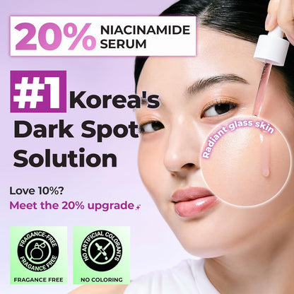 🎉JUMISO 20% Niacinamide Dark Spot Correcting Serum for Face, 1.35 fl oz