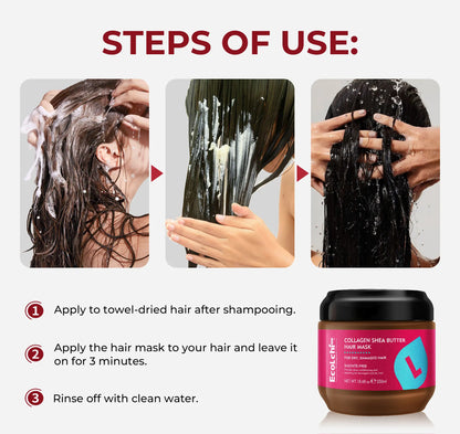 ❤️Deep Repair Collagen + Shea Butter Hair Mask – 550ml