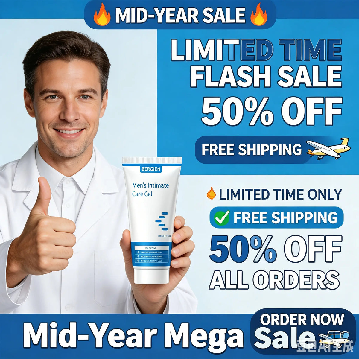 🎀Men's Intimate Care Gel – Stay Fresh for a Long Time