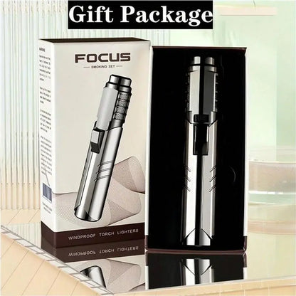 ❤️1800°C Windproof Butane Torch – Powerful Blue Flame