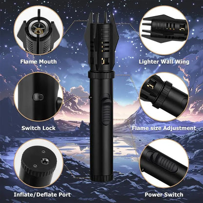 ❤️1800°C Windproof Butane Torch – Powerful Blue Flame