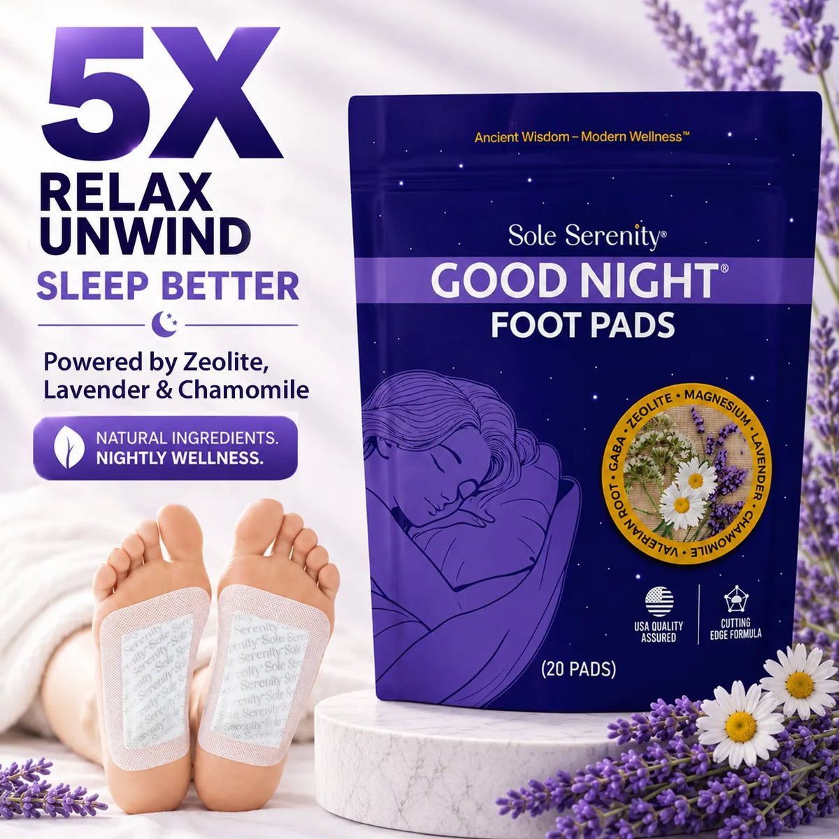 ❤️Good Night Foot Pads with Zeolite & Botanicals