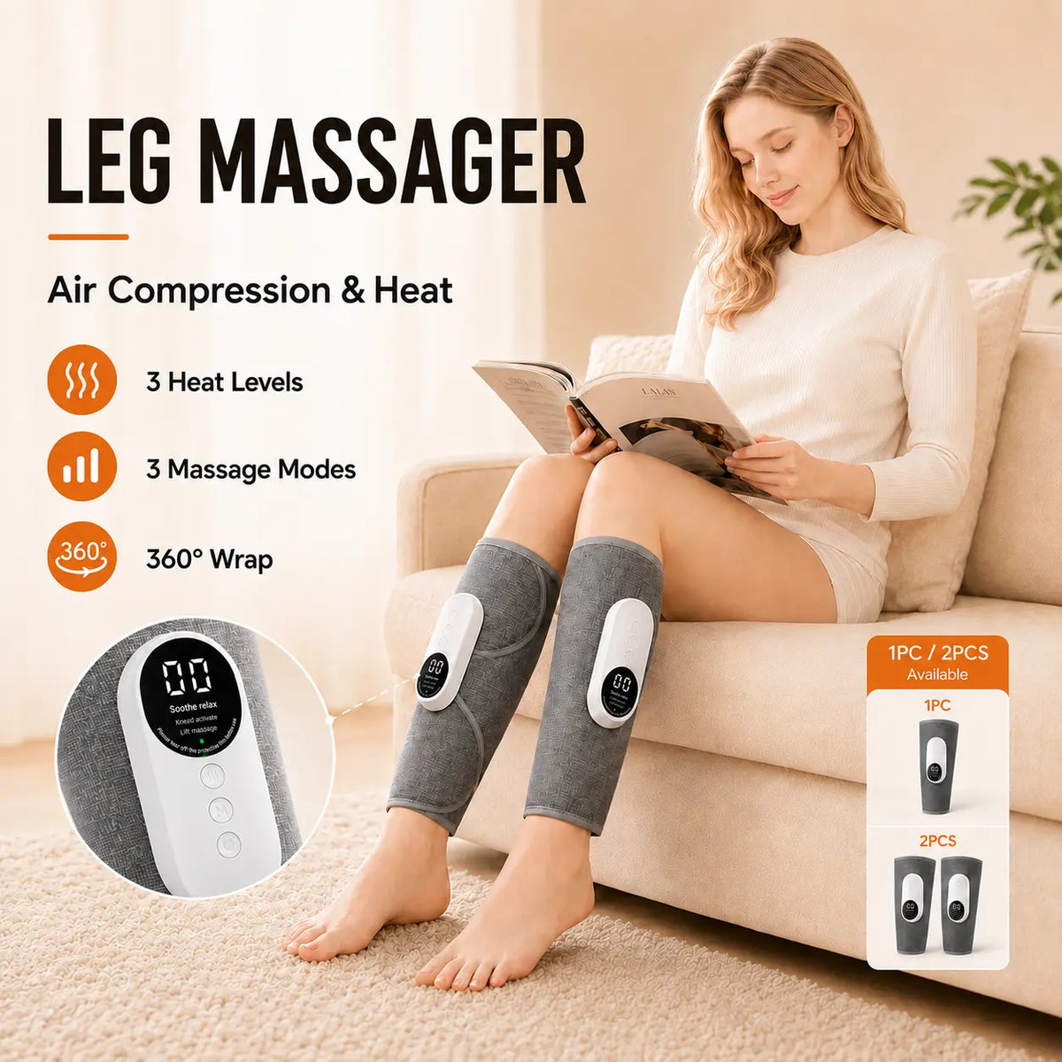 ❤️Heated Air Compression Leg Massager