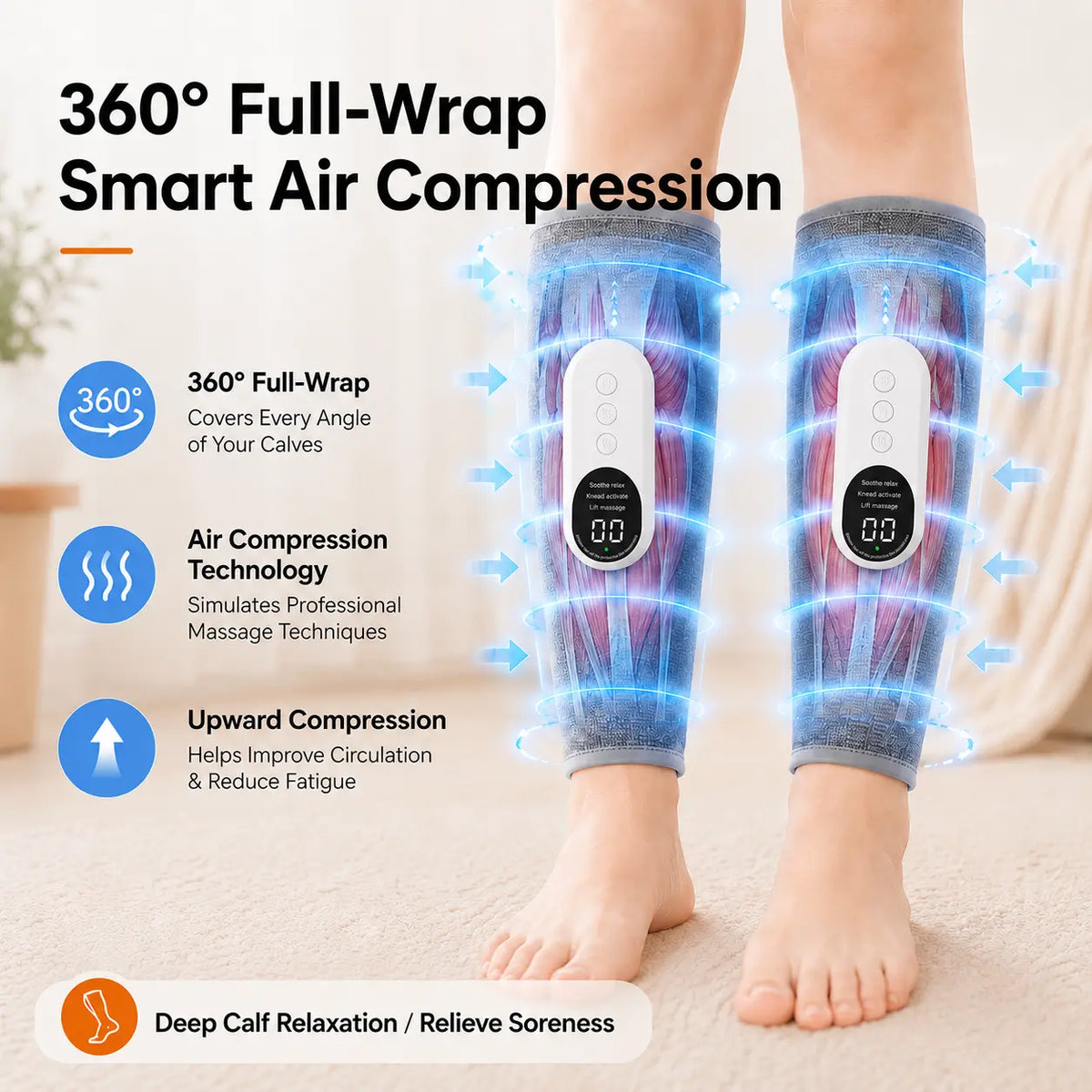 ❤️Heated Air Compression Leg Massager