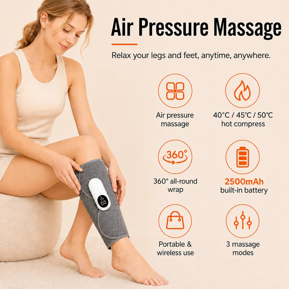 ❤️Heated Air Compression Leg Massager