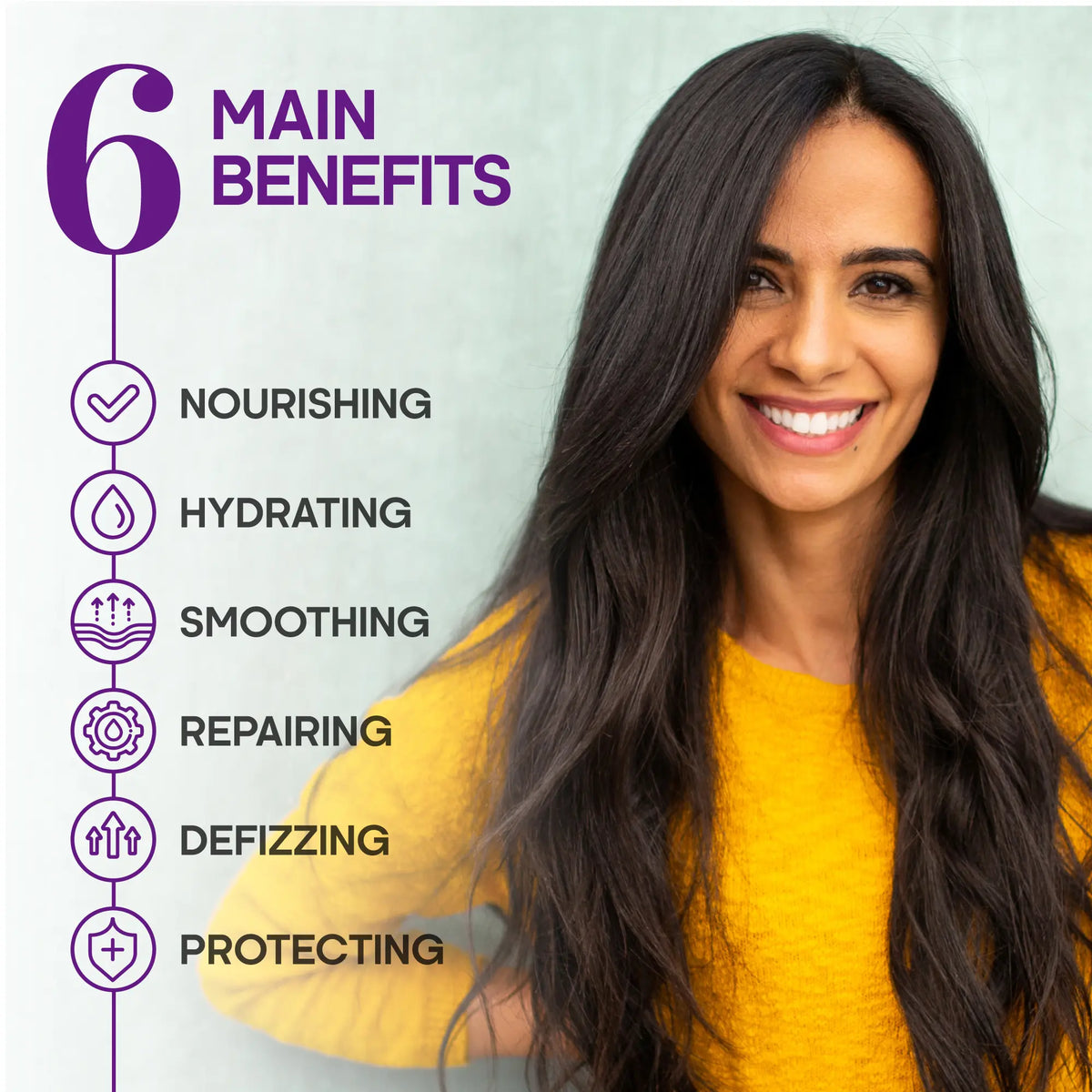 🎀Hydrating Hair Serum – Leave-In Conditioner with Keratin, Biotin, Castor & Rosemary Oils
