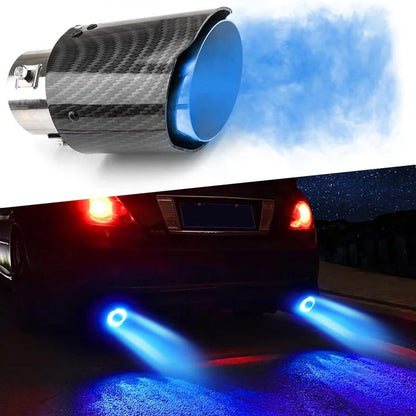 ❤️Carbon Fiber LED Exhaust Tip – Heat-Resistant Custom Glow