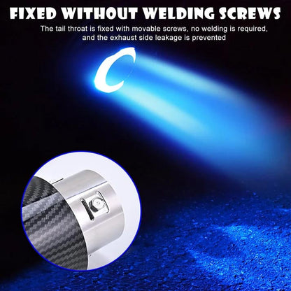 ❤️Carbon Fiber LED Exhaust Tip – Heat-Resistant Custom Glow
