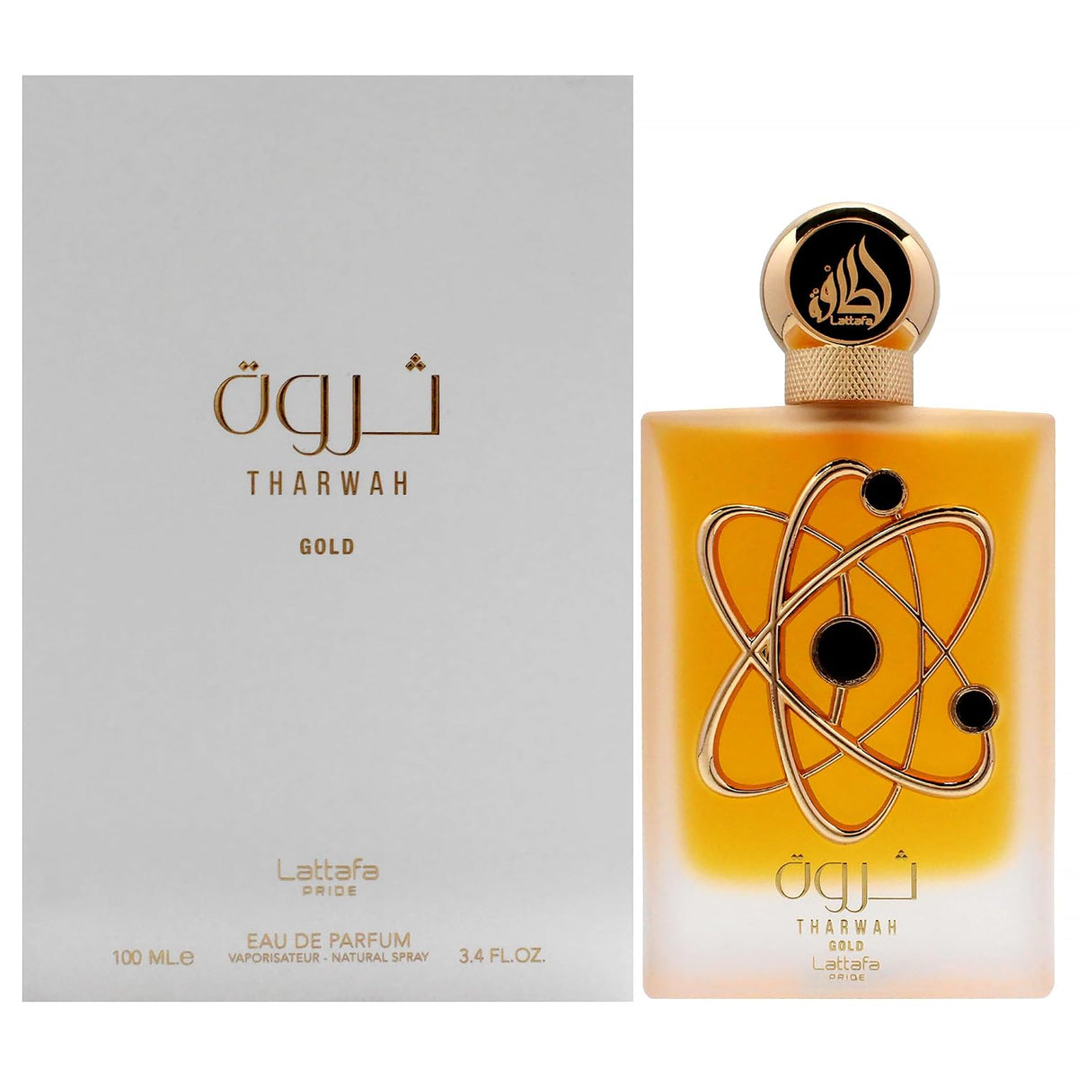 🎉Lattafa Perfumes Tharwah Gold for Unisex Eau de Parfum Spray, 3.4 Ounce