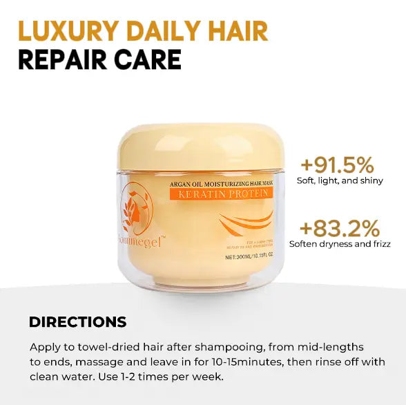 🎀Aomimegel Intensive Repair Hair Mask – Argan Oil & Keratin Protein
