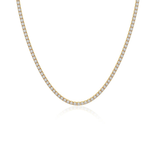 🎀Tewiky Tennis Necklace for Women – 14K Gold Plated / Sterling Silver Cubic Zirconia Choker
