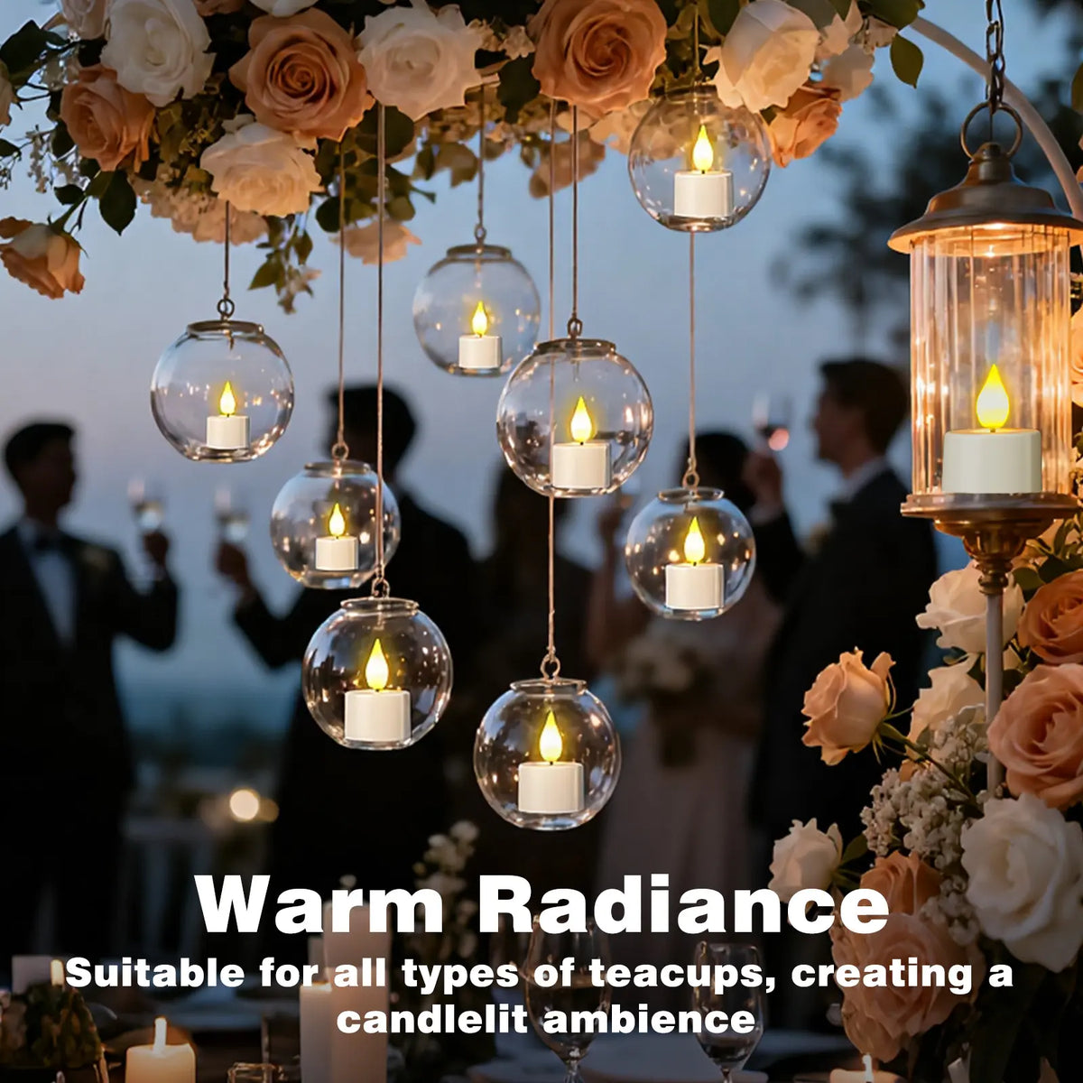 🎀Rechargeable LED Flameless Tealight Candles with Remote Control – 6pcs USB-C Charging Station & Timer