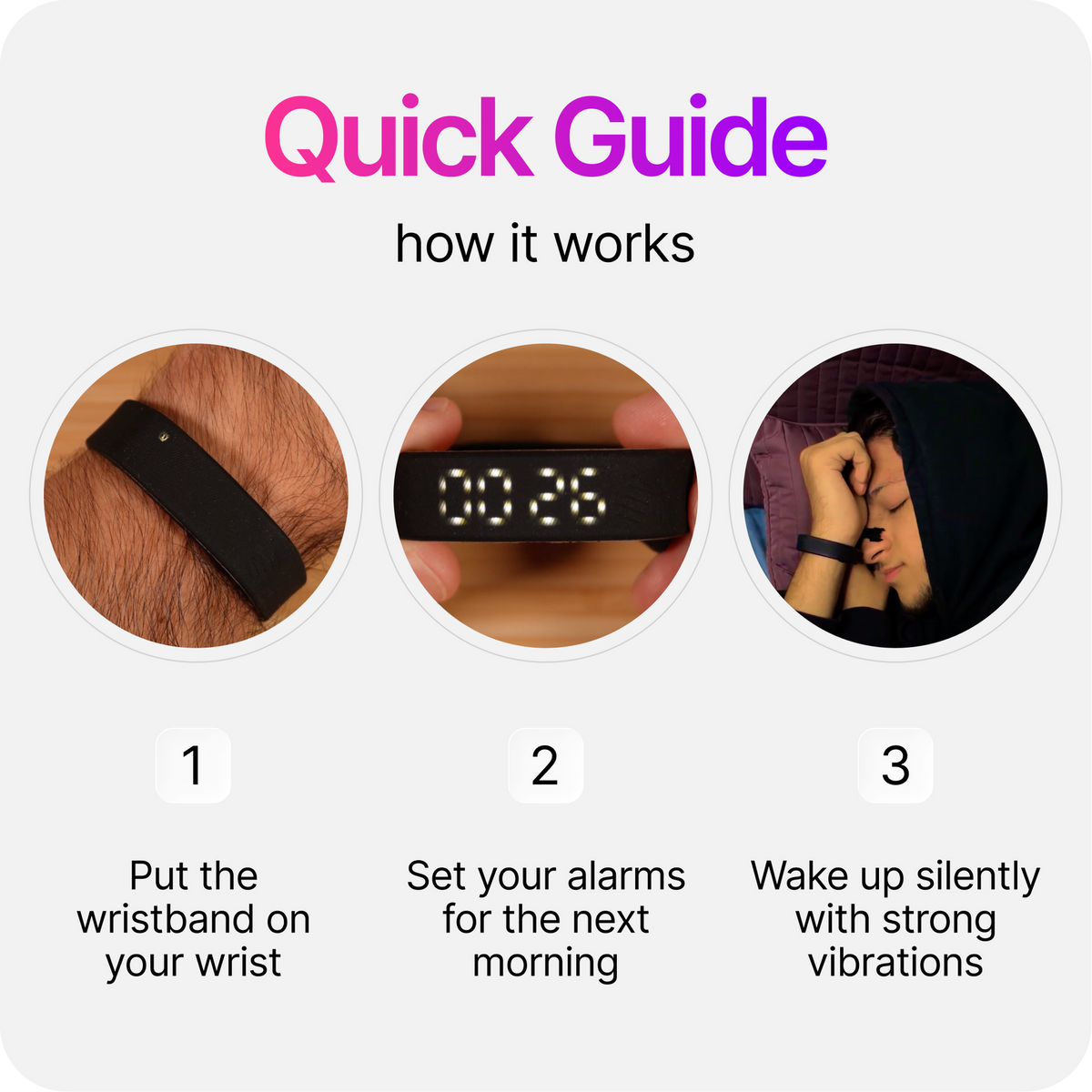 ❤️Silent Vibration Alarm Band for Heavy Sleepers