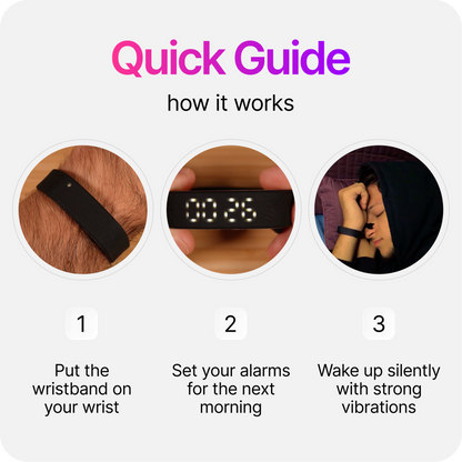 ❤️Silent Vibration Alarm Band for Heavy Sleepers