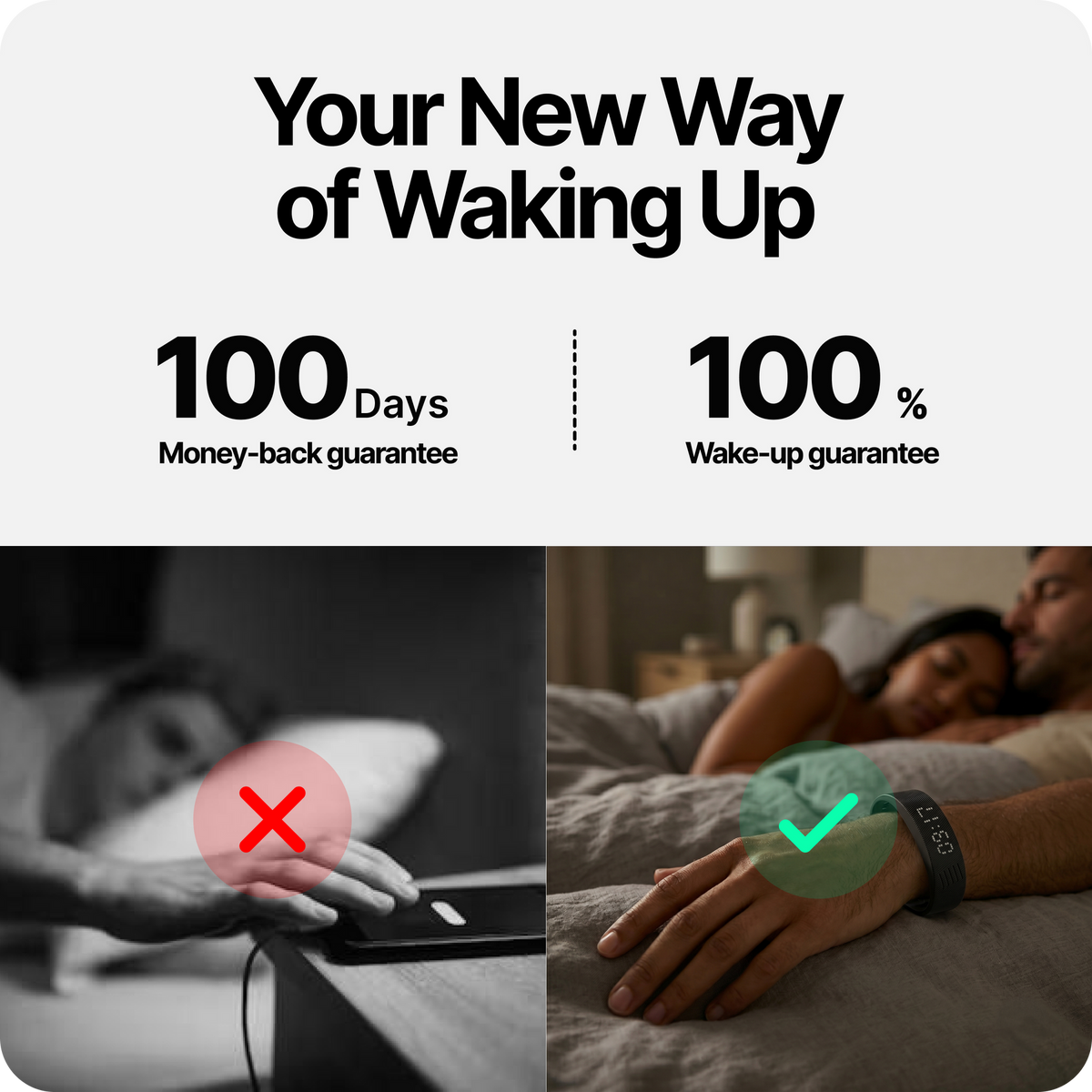 ❤️Silent Vibration Alarm Band for Heavy Sleepers
