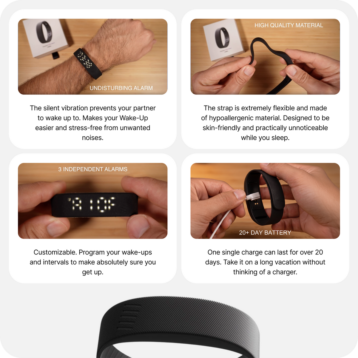 ❤️Silent Vibration Alarm Band for Heavy Sleepers
