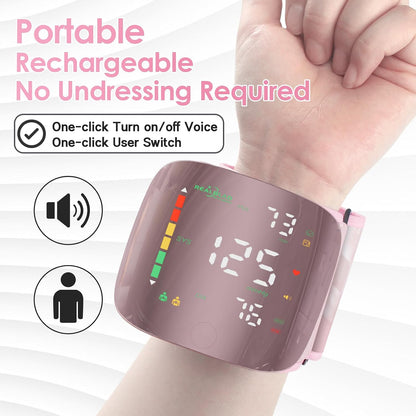 🎉Wrist Blood Pressure Monitor with Curved Screen