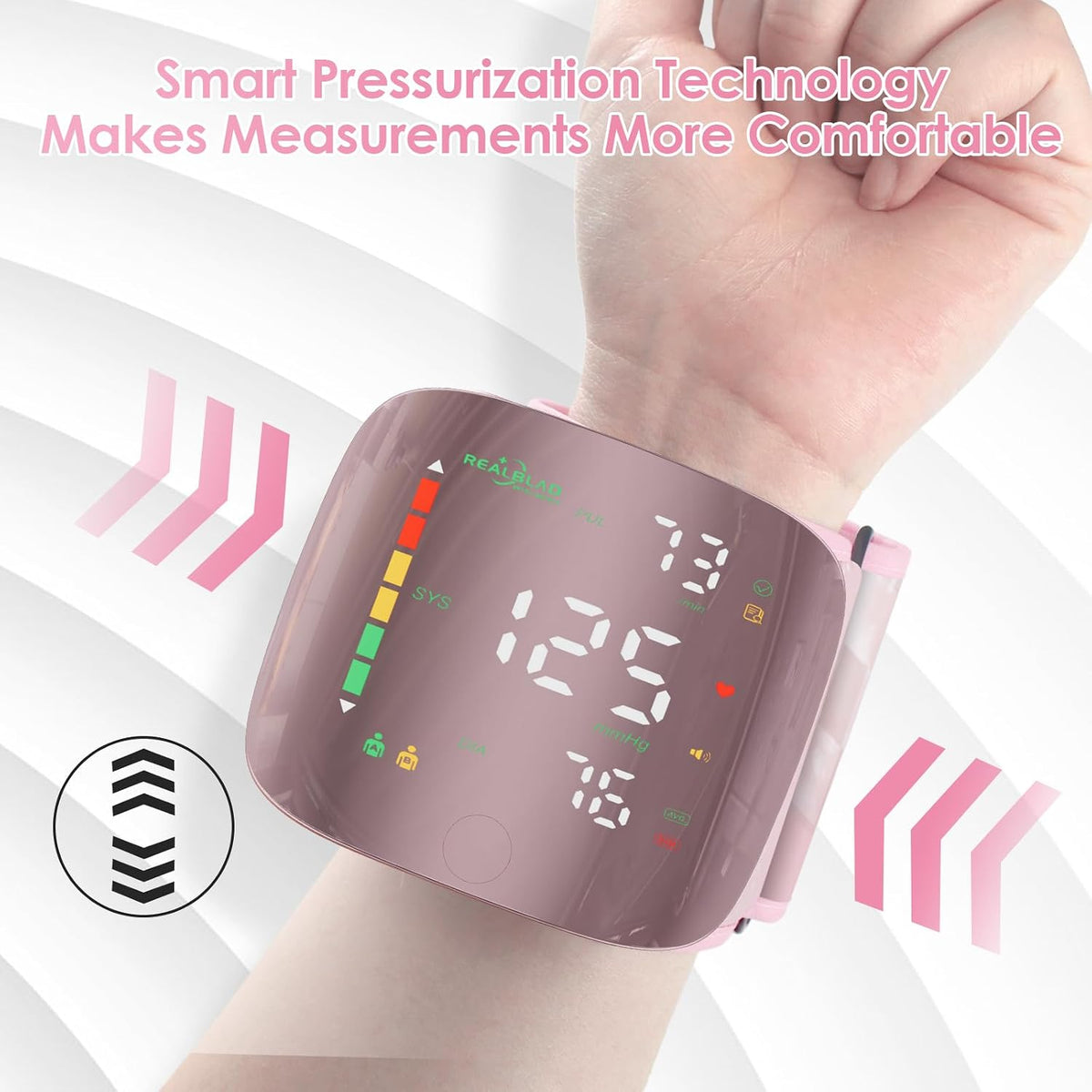 🎉Wrist Blood Pressure Monitor with Curved Screen