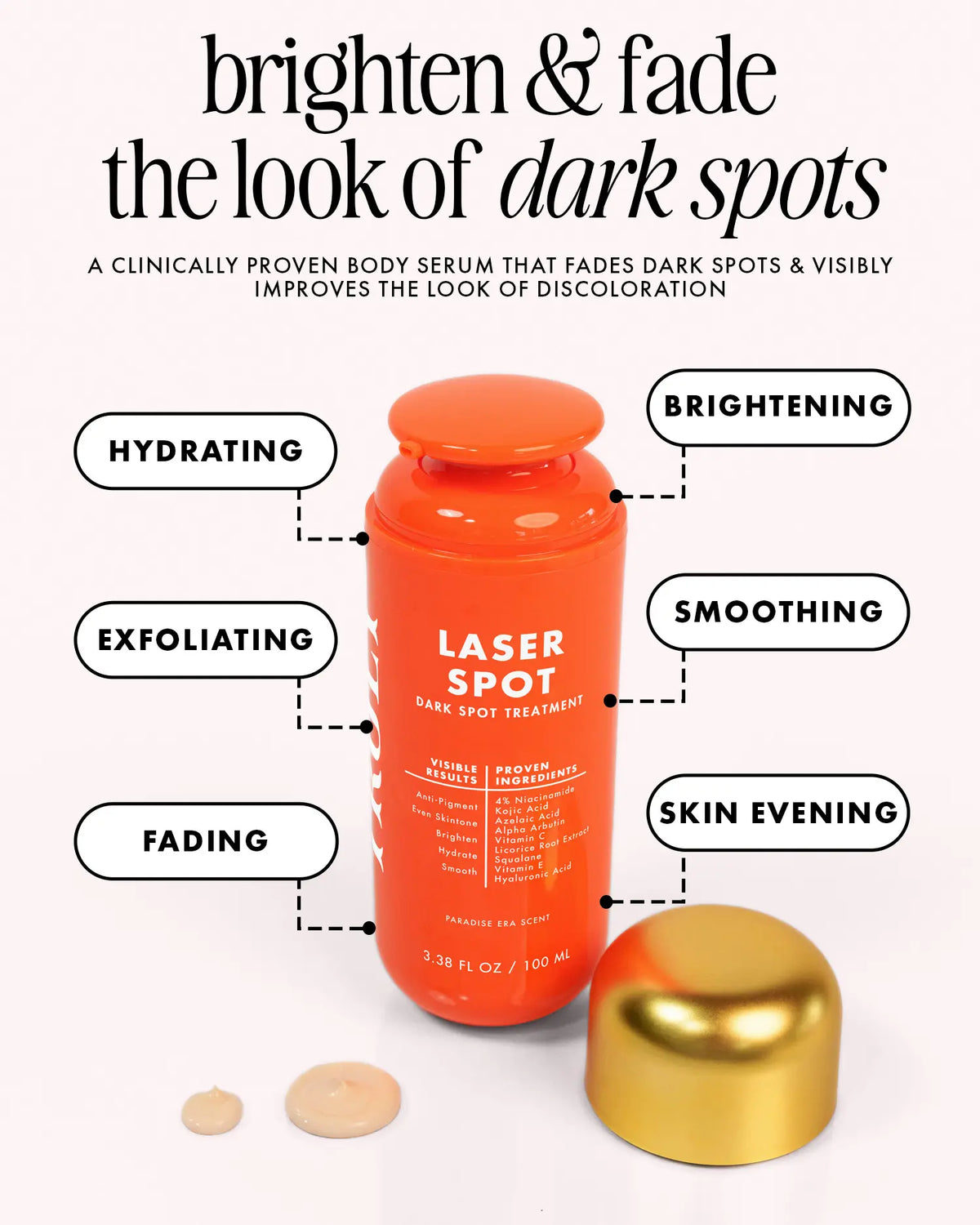 🎀Dark Spot Treatment – Brightening Body Serum with 4% Niacinamide & Kojic Acid