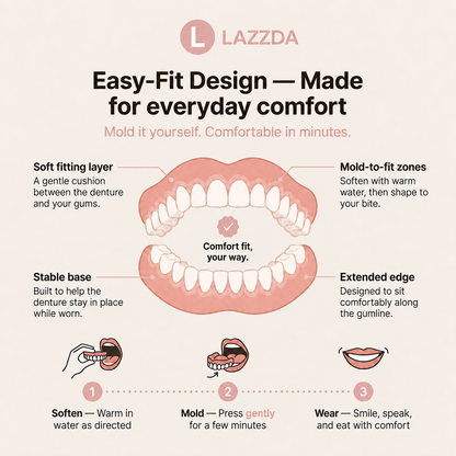 ❤️Custom-Fit Denture Set for a Complete Smile