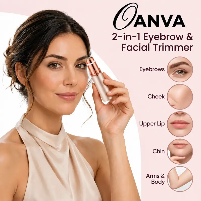 ❤️2-in-1 Rechargeable Facial & Eyebrow Trimmer
