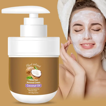 🎀Facial Hair Removal Cream – Coconut Oil & Plant Extracts
