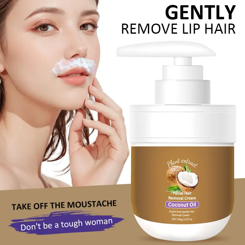 🎀Facial Hair Removal Cream – Coconut Oil & Plant Extracts