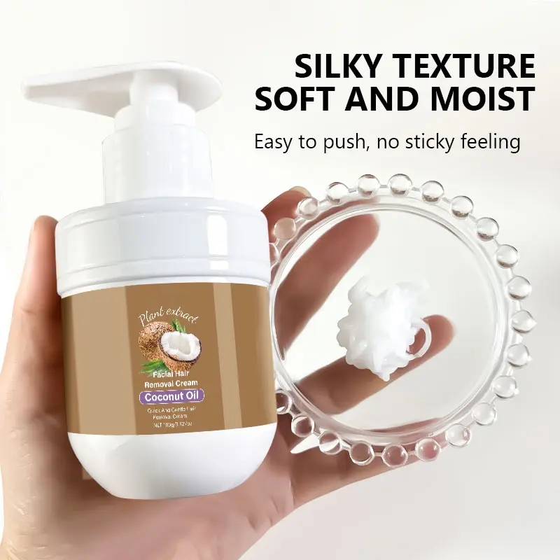 🎀Facial Hair Removal Cream – Coconut Oil & Plant Extracts
