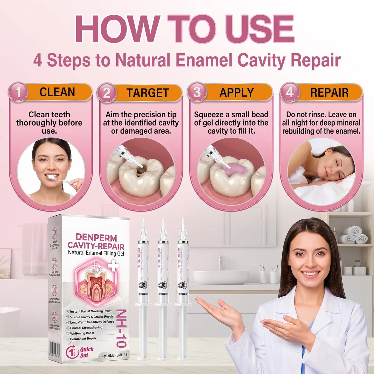 🎀DenPerm Cavity-Repair Natural Enamel Filling Gel