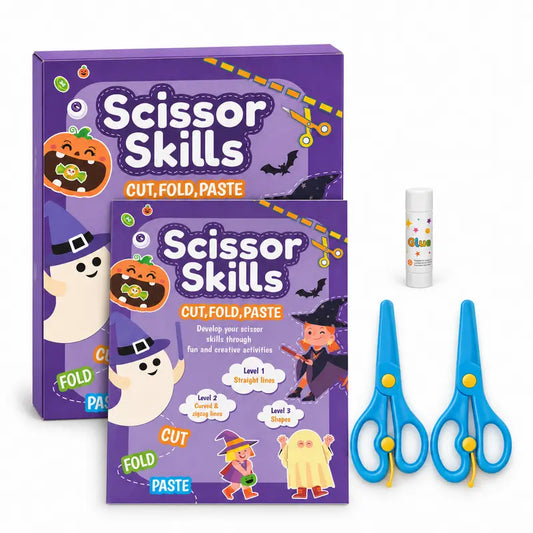 🎀Halloween Paper Scissor Skills Activity Kit for Kids Ages 3+