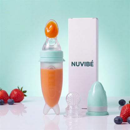 ❤️ 2-in-1 Baby Food Feeder – Easy Squeeze Spoon & Fruit Feeder