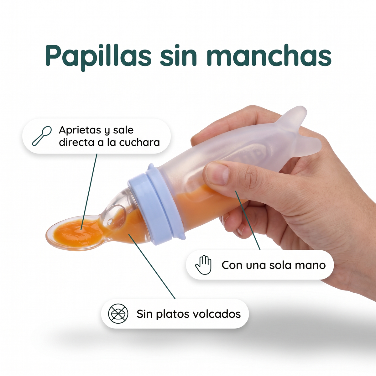 ❤️ 2-in-1 Baby Food Feeder – Easy Squeeze Spoon & Fruit Feeder