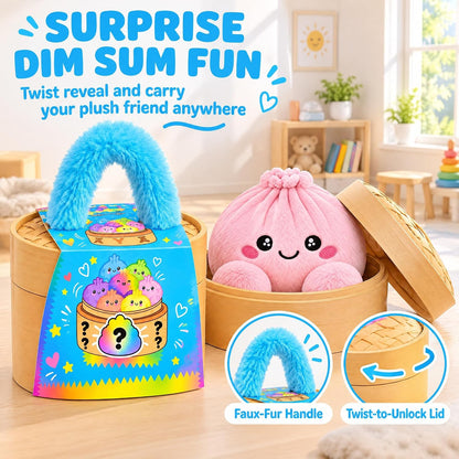 🎉Plush Stuffed Dumpling Squishies, 5.9in Big Rainbow Squid
