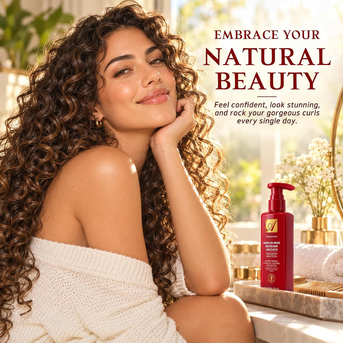 🎉Argan Oil & Keratin Curl Defining Cream-7 fl oz