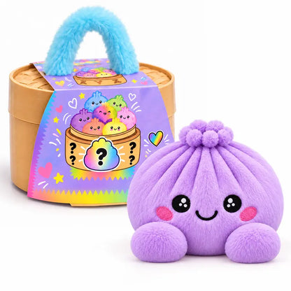 🎉Plush Stuffed Dumpling Squishies, 5.9in Big Rainbow Squid