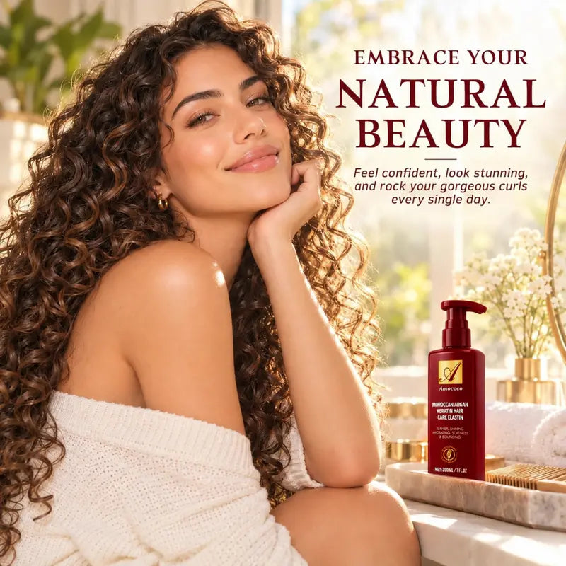🎀Curl Defining Cream – Argan Oil & Avocado Leave-In Hair Cream