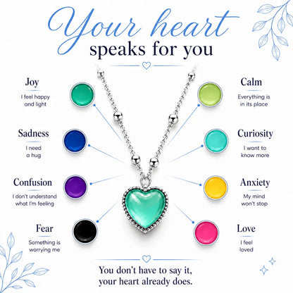 🎀Aura Color Heart Necklace – Temperature-Activated Color-Changing Jewelry