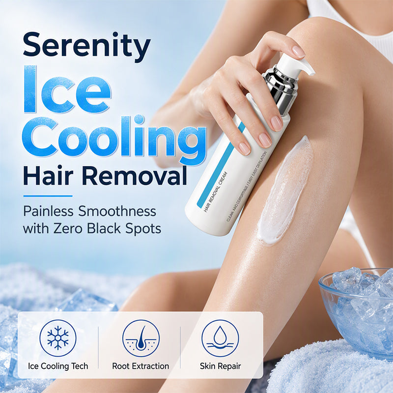 ⭐Ice-Cooling Hair Removal Cream – Smooth Skin & Easy Body Hair Removal, 50g