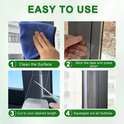 🎀Clear Self-Adhesive Weather Sealing Tape – Window & Door Gaps